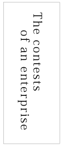 The contests of an enterprise